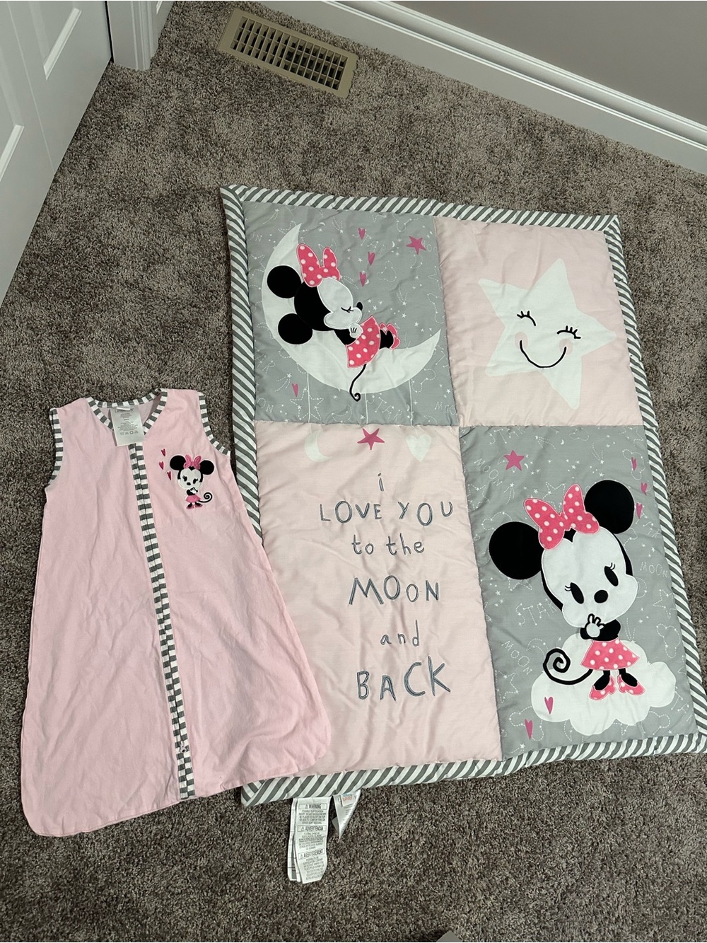 Minnie Mouse Crib Blanket and Sleep Sack